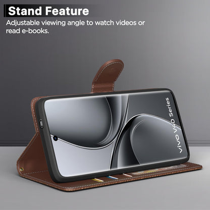 Pikkme tan flip case for Vivo V40/V40 Pro/T3 Ultra 5G – photo 3