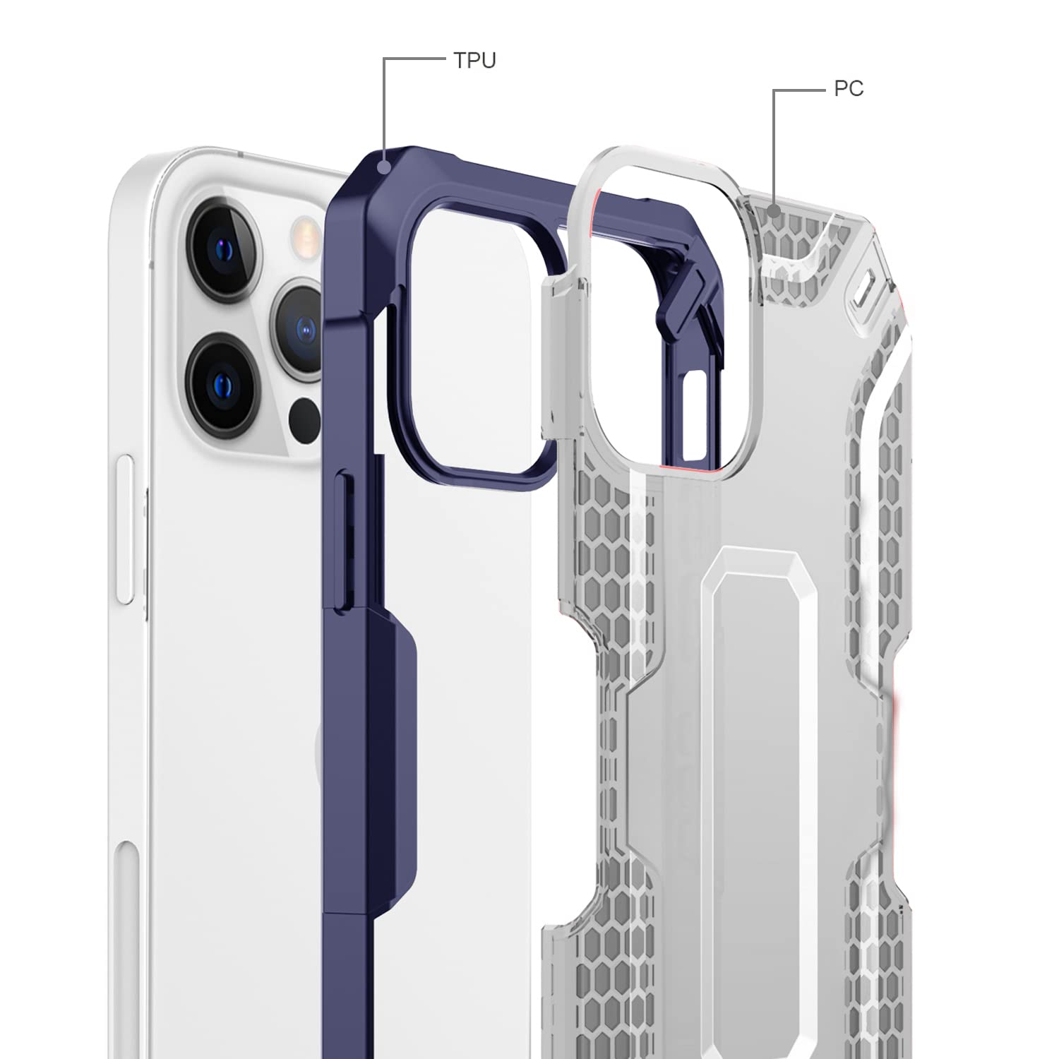 iPhone 13 Pro Max Tough Armor mobile cover in blue by Pikkme – photo 2