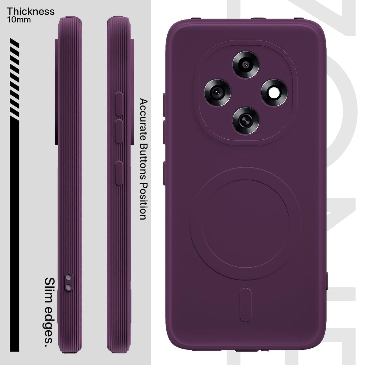 Purple MagSafe phone cover for Oppo F31 Pro 5G – Pikkme – photo 3