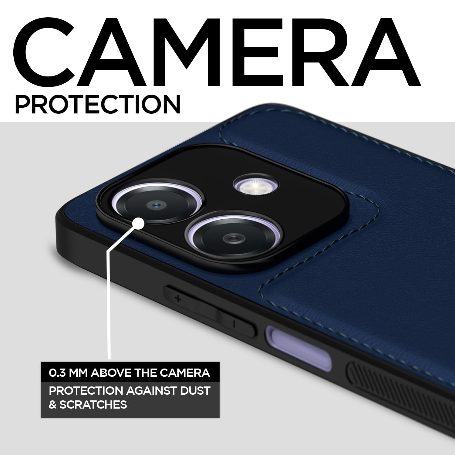 Pikkme blue Leather mobile back cover for Oppo A3x 5G/A3x 4G/A3 5G – photo 3