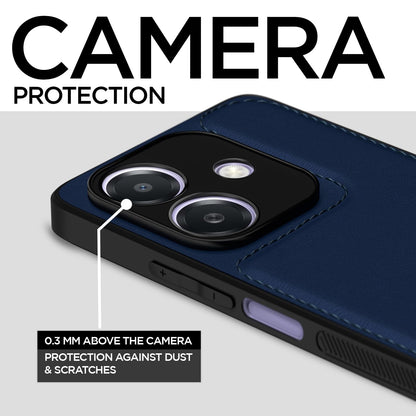 Pikkme blue Leather mobile back cover for Oppo A3x 5G/A3x 4G/A3 5G – photo 3