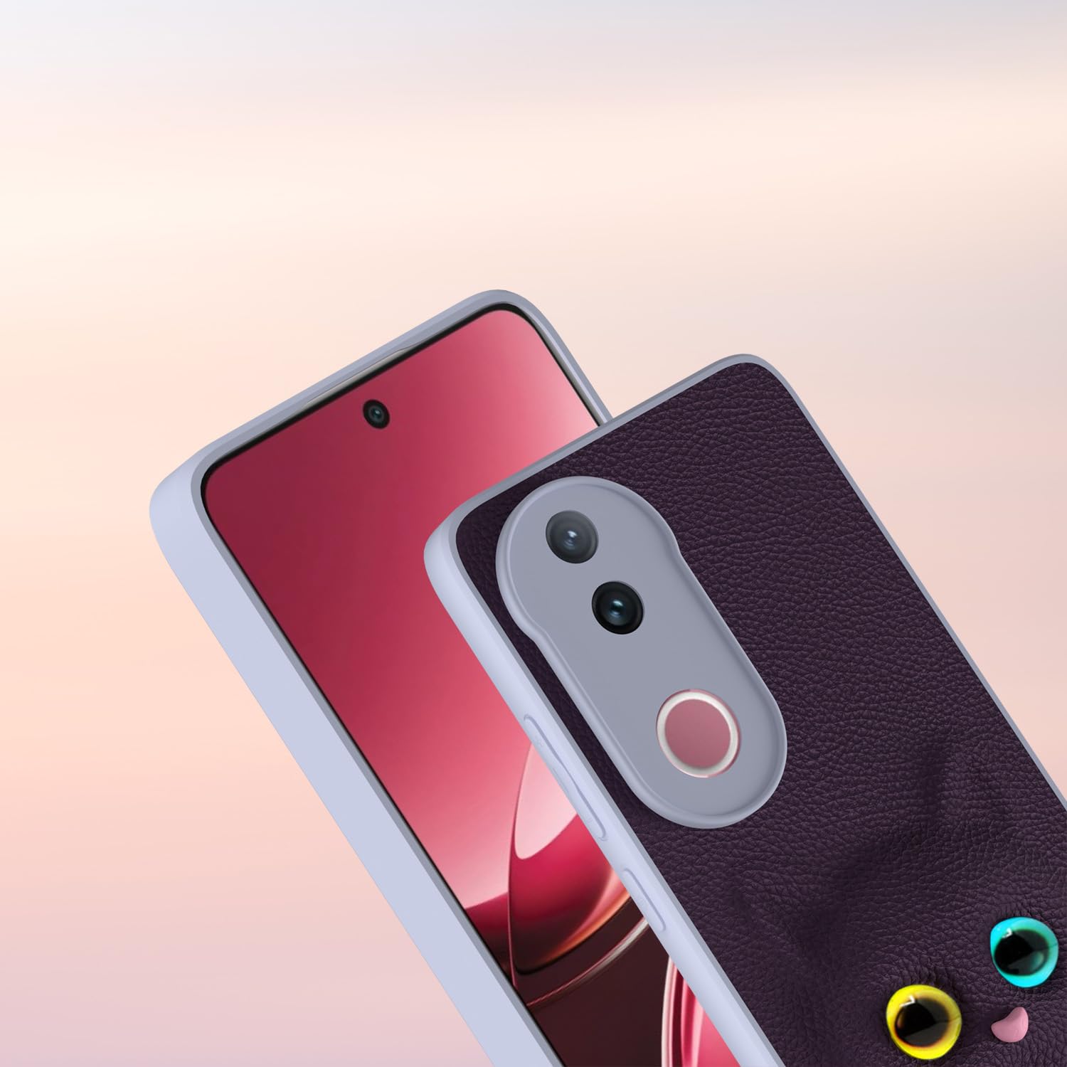 Pikkme Vivo V 50 5G Kitty Back Cover (Purple)