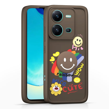 Pikkme brown Soft Silicone phone cover for Vivo V25 5G
