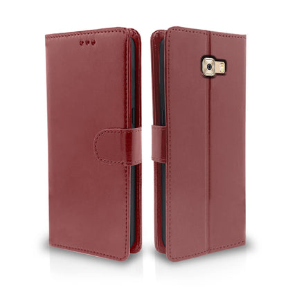 Brown Wallet wallet flip cover for Samsung C7 Pro – Pikkme