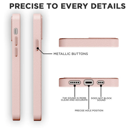 Pikkme iPhone 13 Leather sand pink phone cover – photo 6