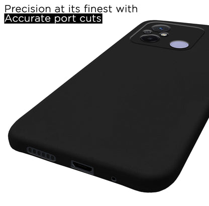 Black Liquid Silicone back cover for Redmi 12C/Poco C55 – Pikkme – photo 5