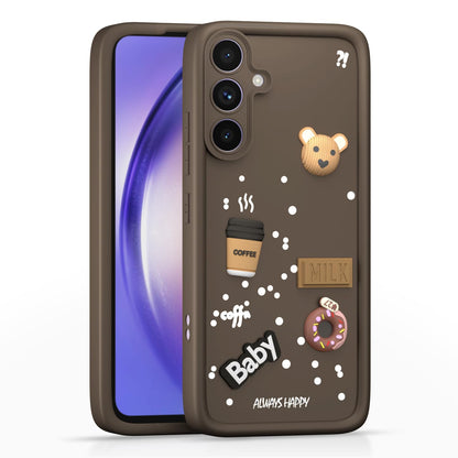 Samsung A54 5G mobile back cover in brown by Pikkme