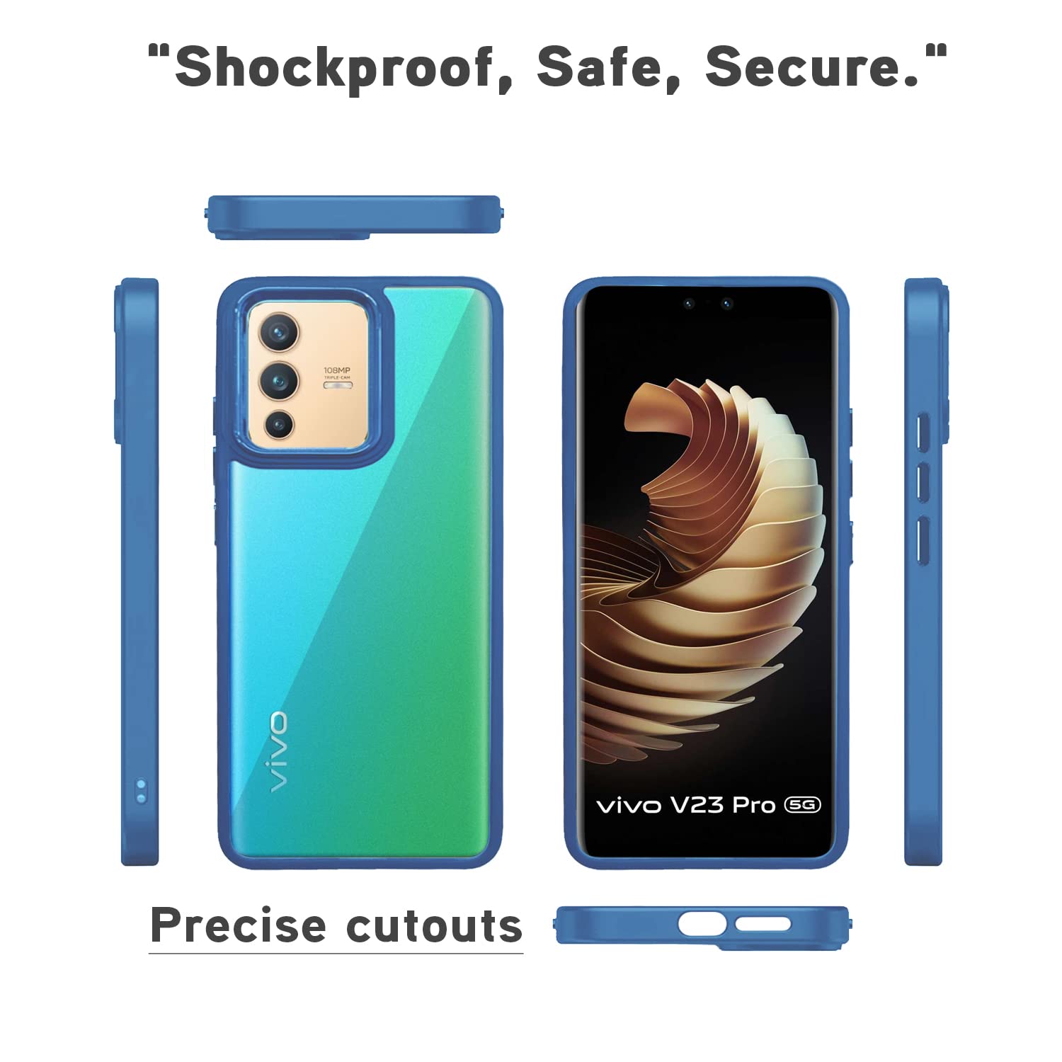 Pikkme dark blue mobile back cover for Vivo V23 Pro 5G – photo 3