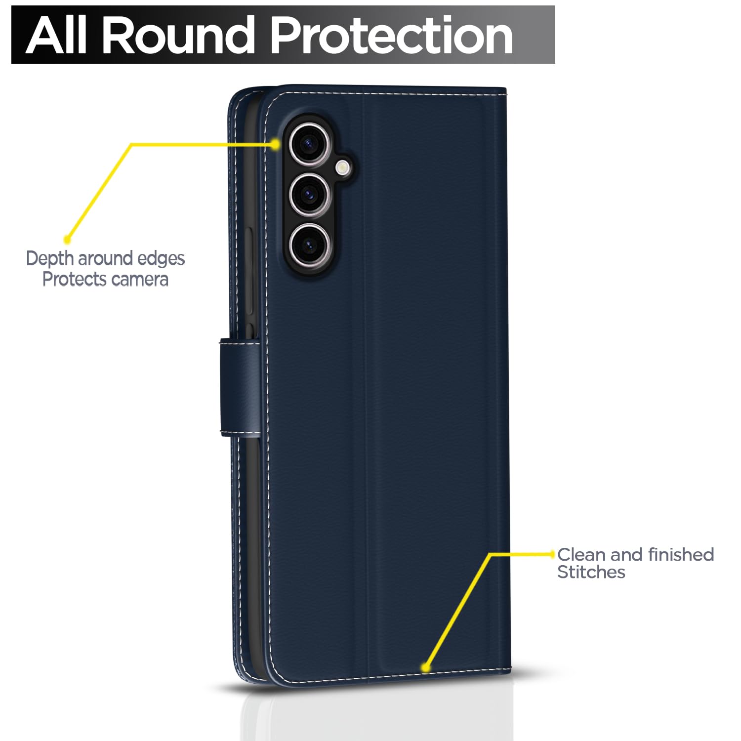Samsung S23 FE 5G flip cover in blue by Pikkme – photo 4