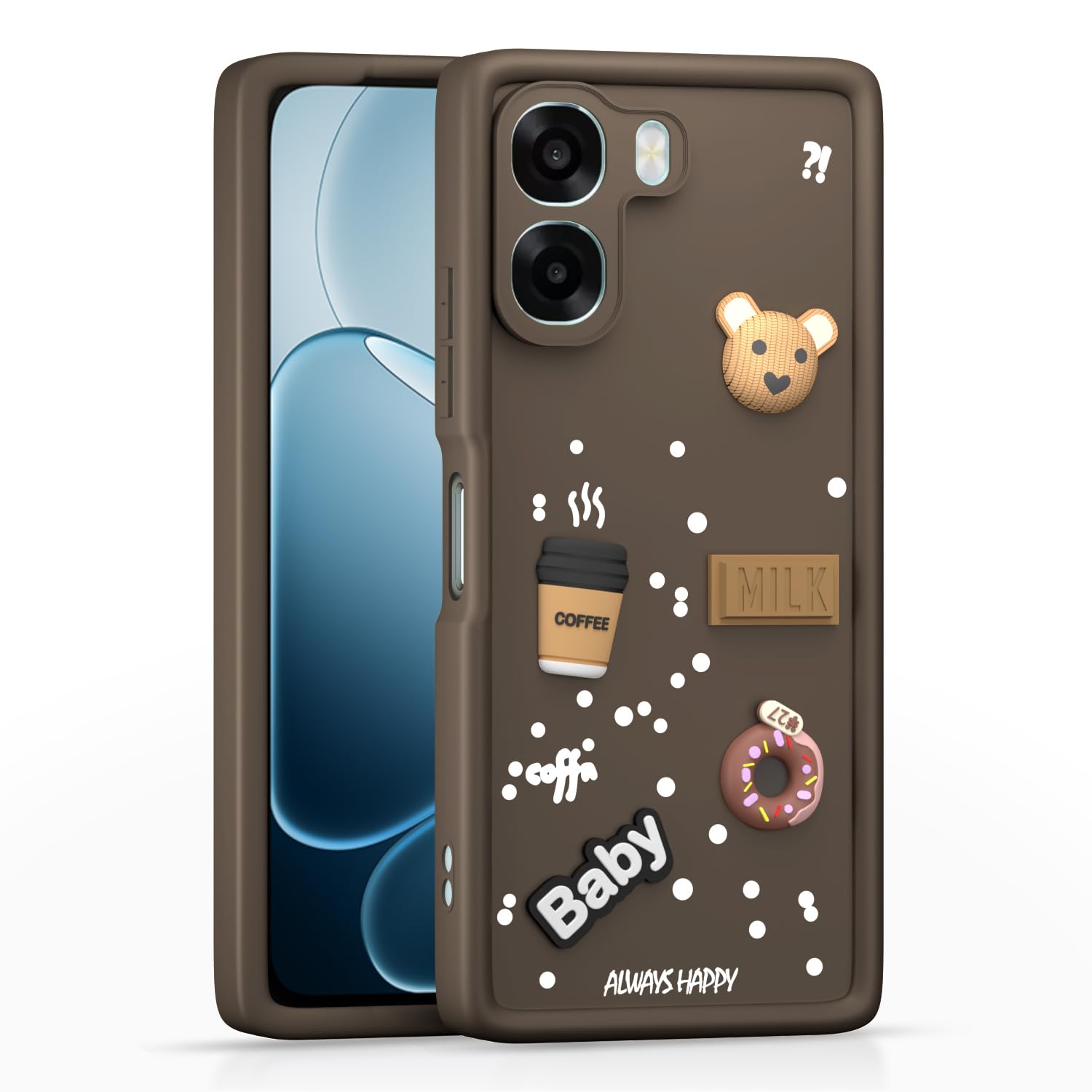 Pikkme brown back cover for Oppo A6X 5G/3D