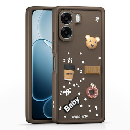 Pikkme brown back cover for Oppo A6X 5G/3D