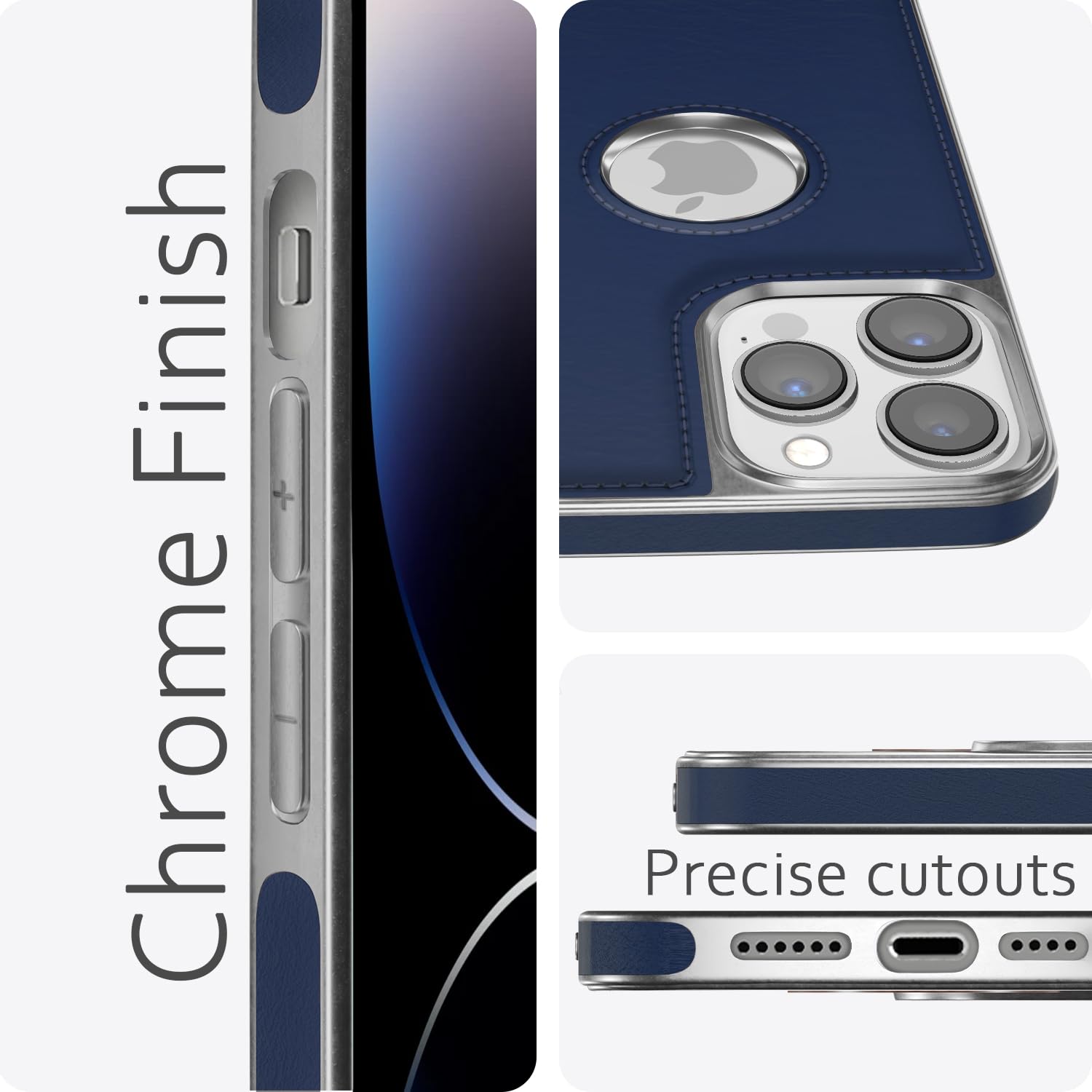 Chrome blue phone cover for iPhone 14 Pro Max – Pikkme – photo 5