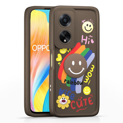 Pikkme brown Soft Silicone back cover for Oppo F23 5G