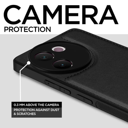 Black Leather back cover for Vivo V30e 5G – Pikkme – photo 3