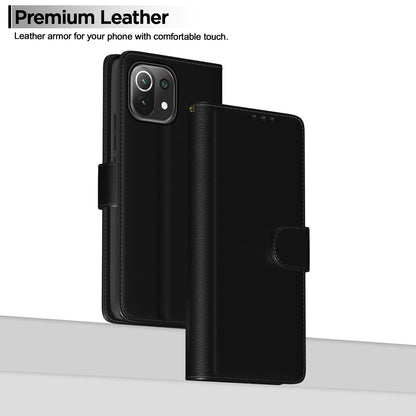Mi 11 Lite Wallet flip case in black by Pikkme – photo 2