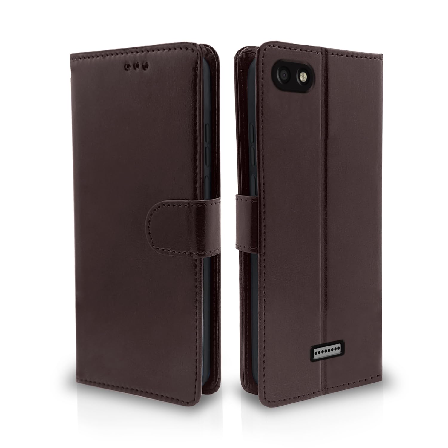 Redmi 6A Wallet flip cover in coffee by Pikkme