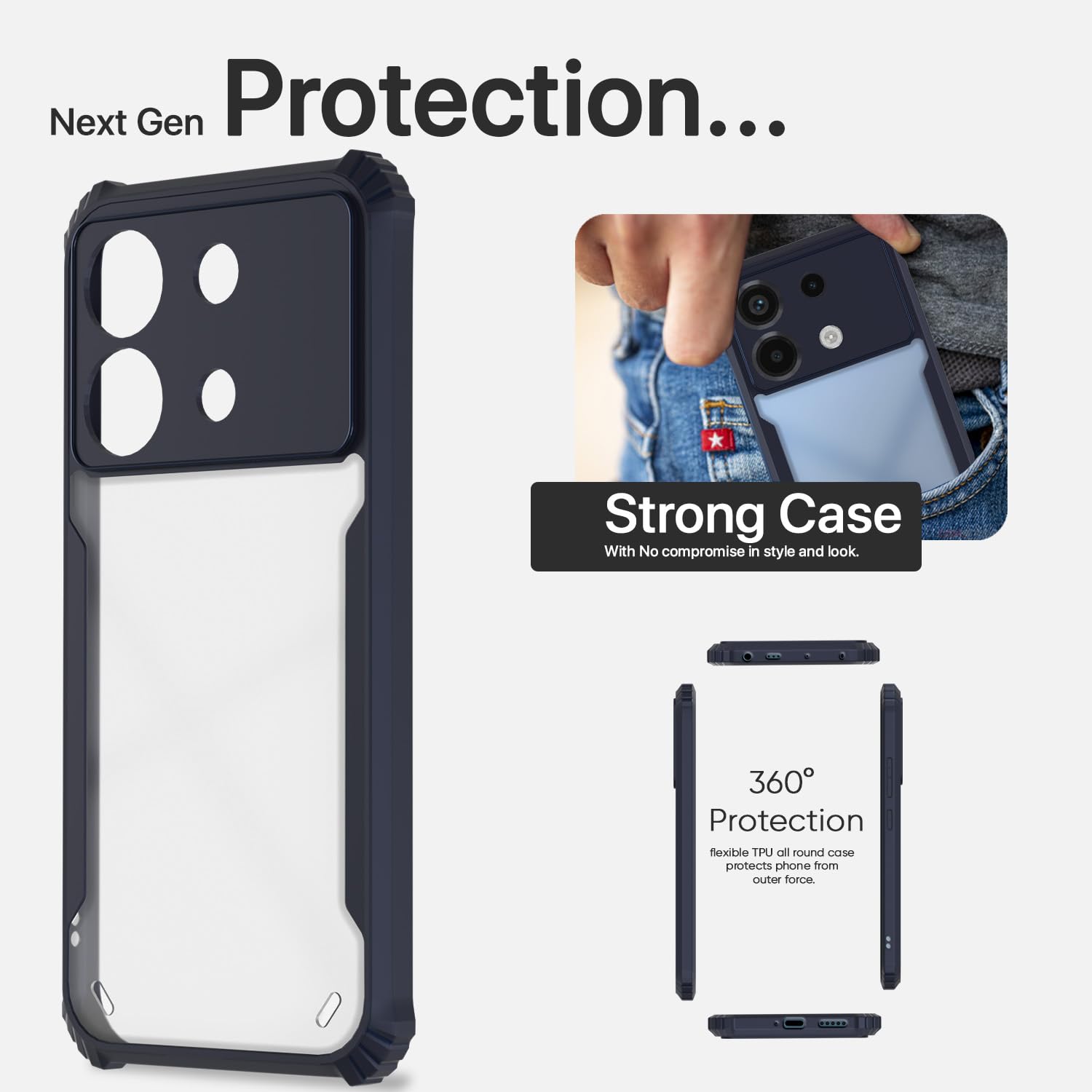 Pikkme blue back cover for Poco X6 5G – photo 6