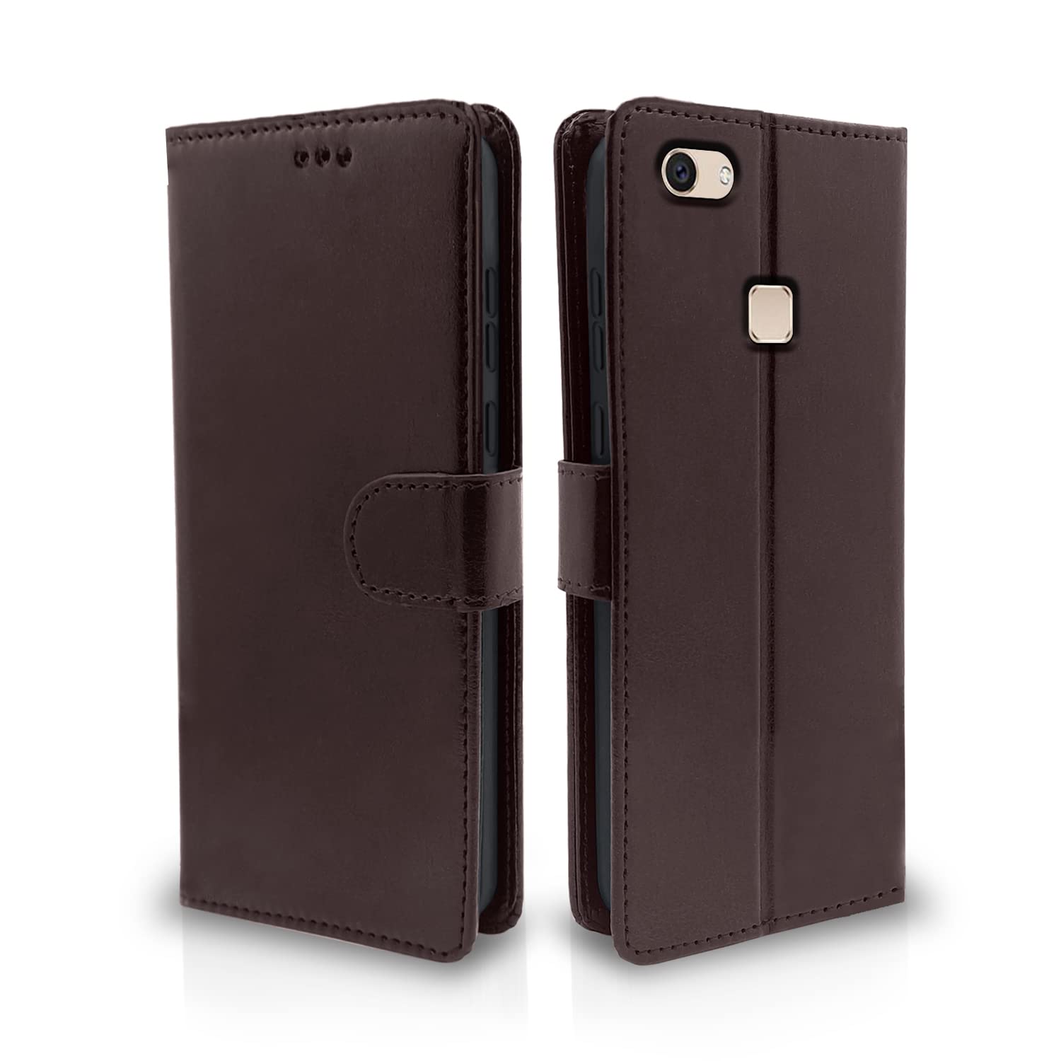 Pikkme coffee flip case for Vivo V7 Plus
