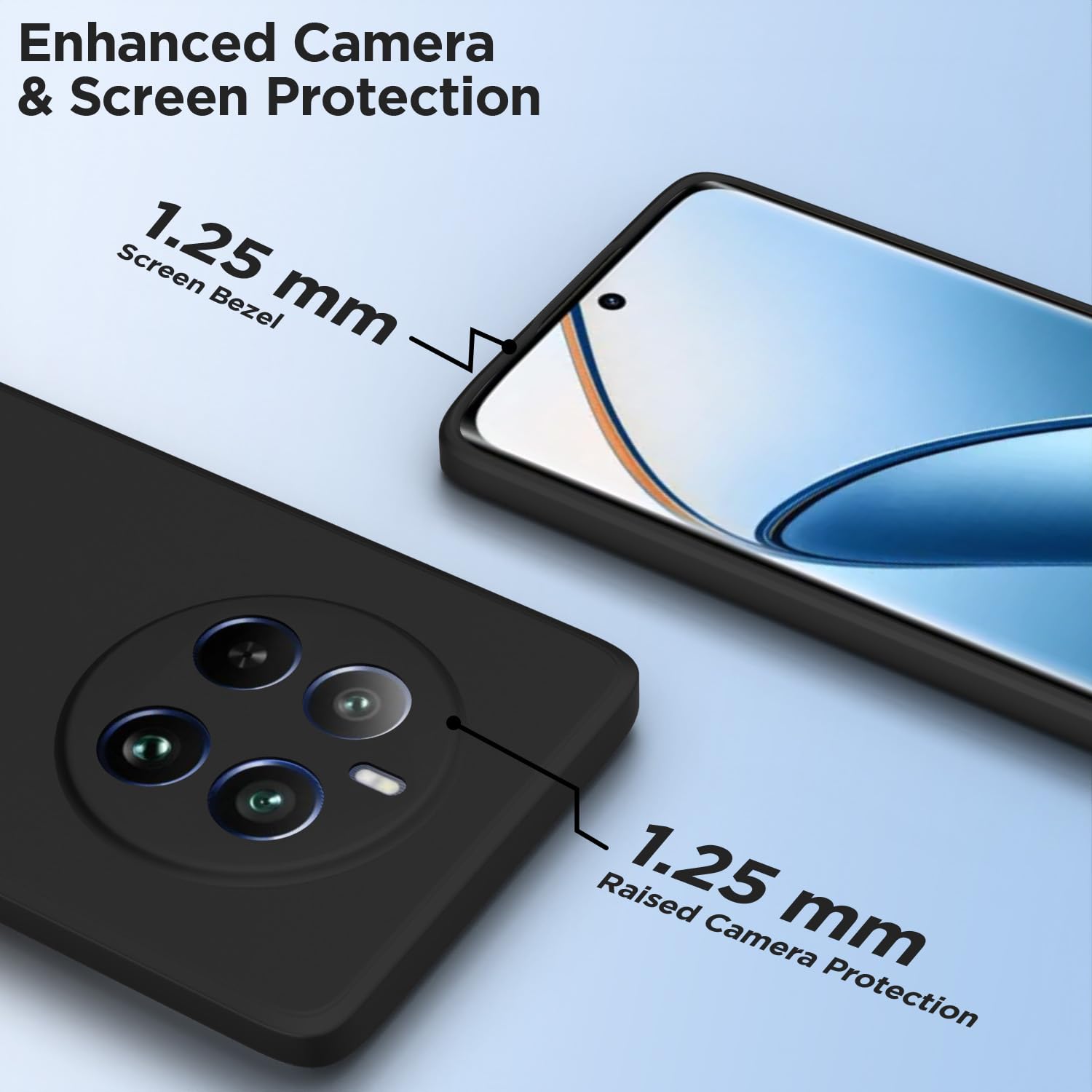 Realme 12 Pro/12 Pro Plus 5G Matte phone cover in black by Pikkme – photo 2
