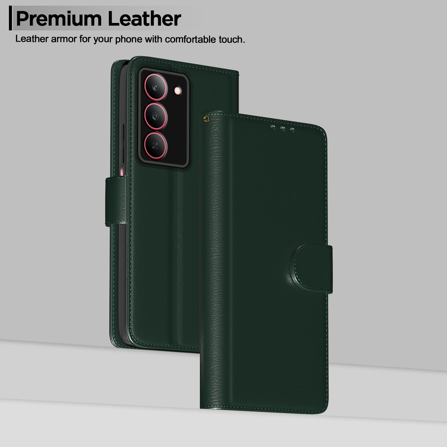 Realme Narzo 80x/P3x/14X 5G flip case in green by Pikkme – photo 2