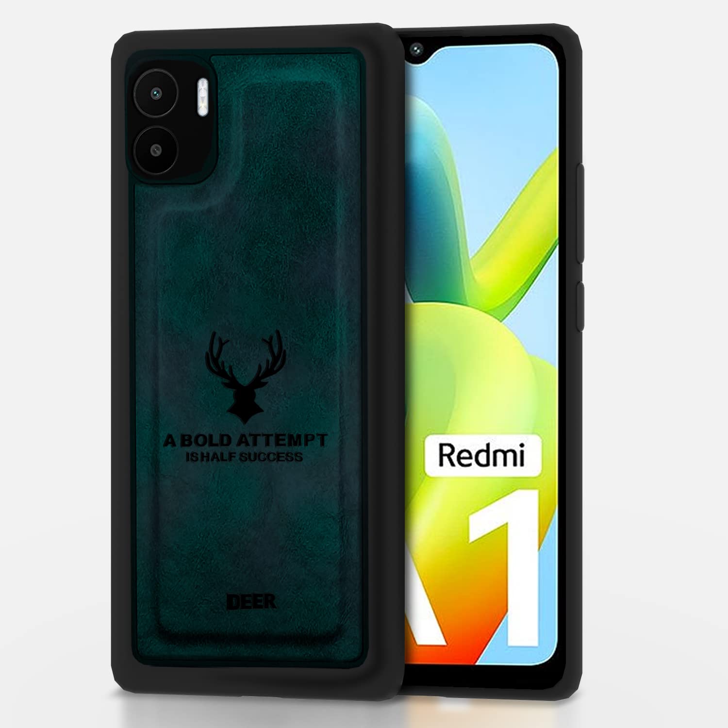Redmi A1/A2 Leather mobile back cover in blue by Pikkme