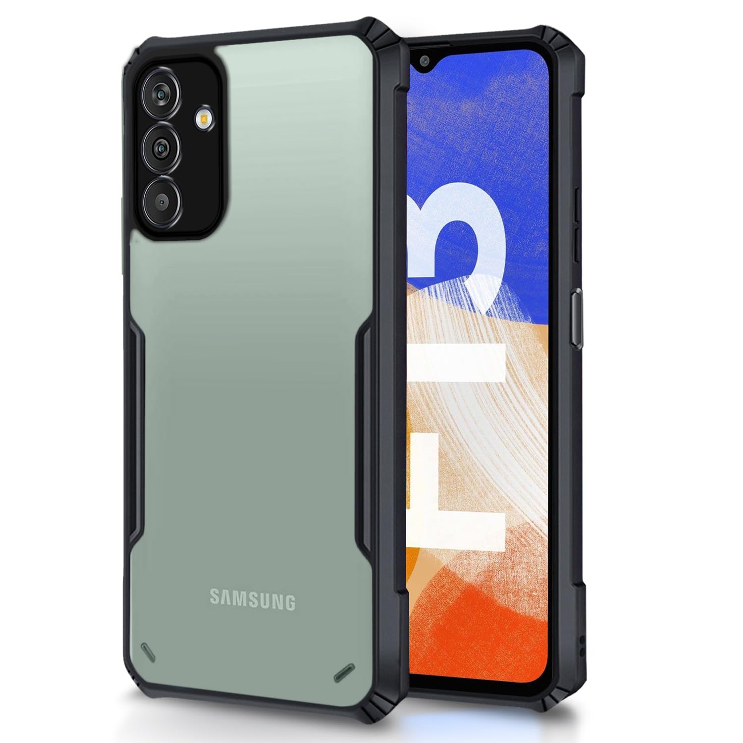 Samsung f13 5G mobile back cover in black by Pikkme