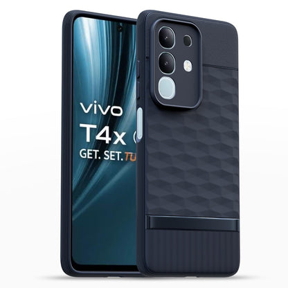 Pikkme Vivo T4x 5G Shockproof Soft Flexible Gencase Back Cover (Blue)