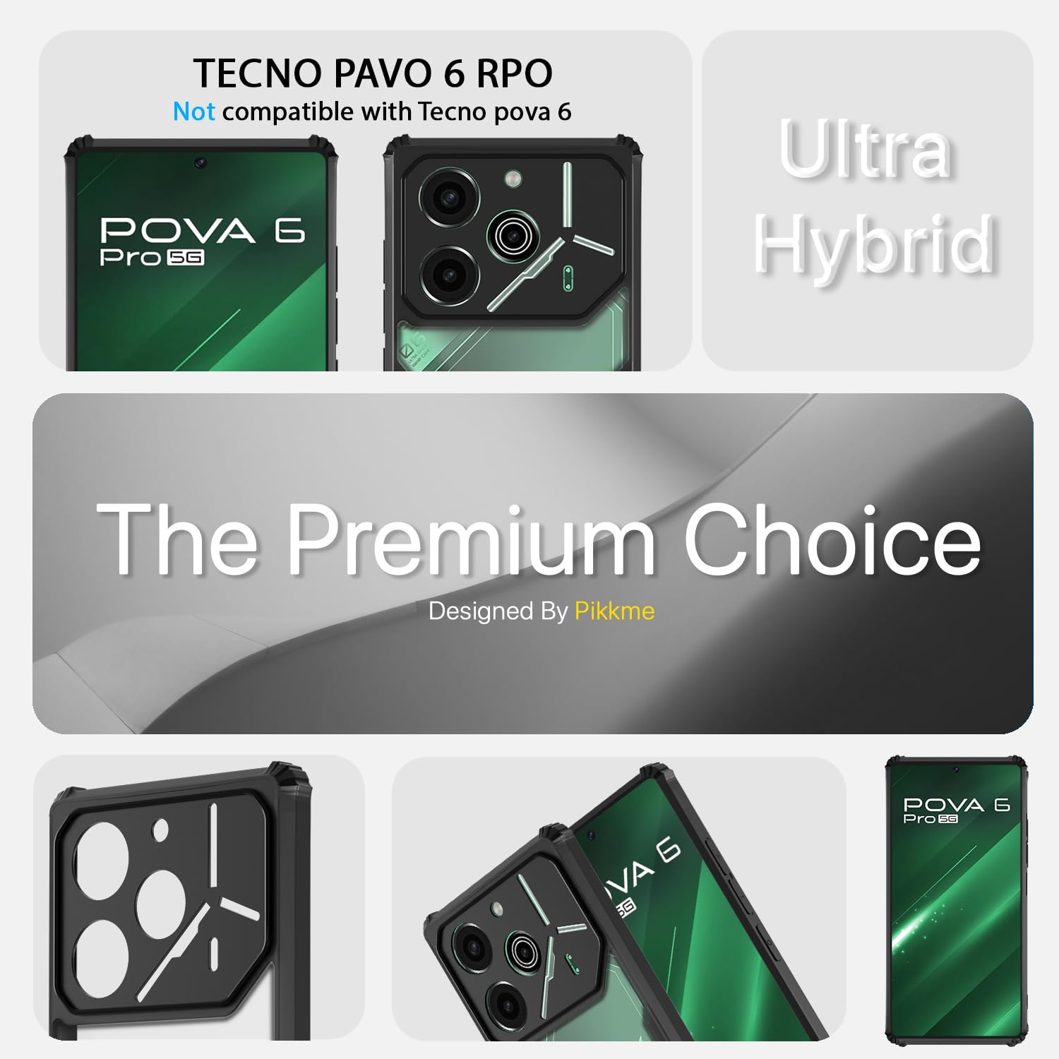 Black mobile back cover for Tecno Pova 6 Pro 5G – Pikkme – photo 3