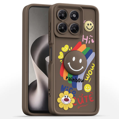 Brown Smile Rainbow phone cover for Moto G37 5G – Pikkme