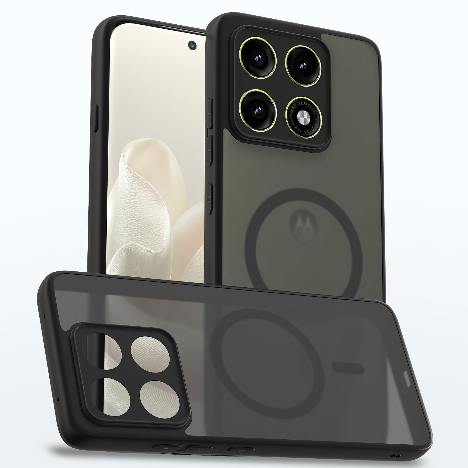 Pikkme Moto Edge 70 Pro 5G black smoke mag-safe mobile cover