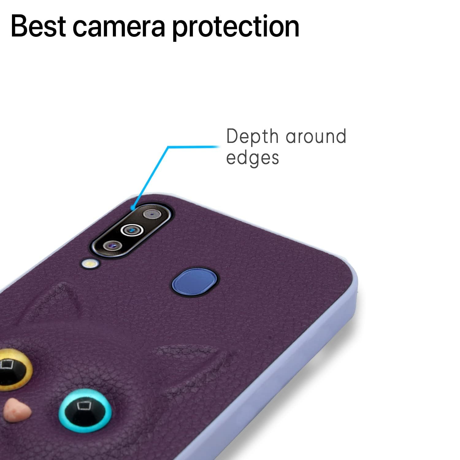 Samsung M30 Cat phone cover in purple by Pikkme – photo 6