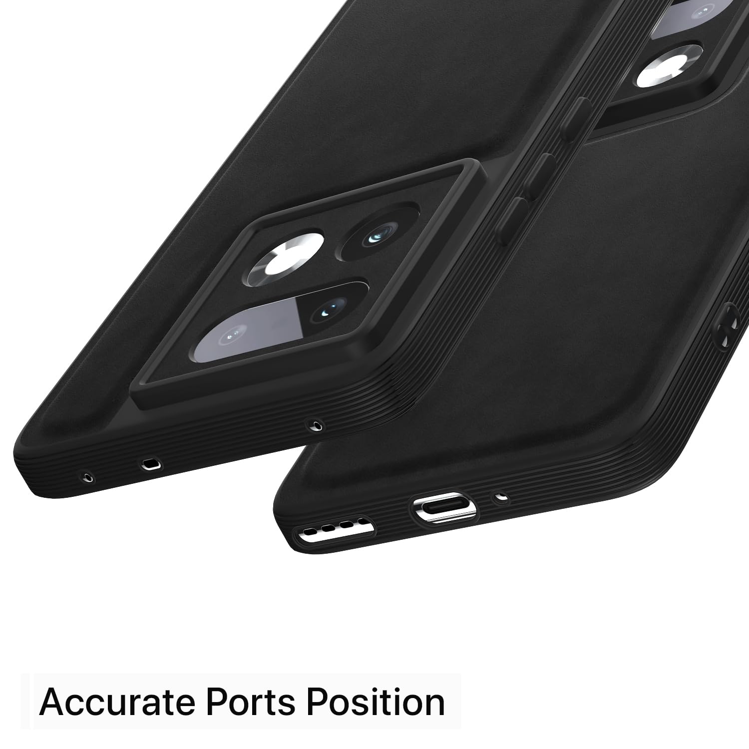 Black Leather mobile cover for Realme 16 Pro Plus 5G – Pikkme – photo 4
