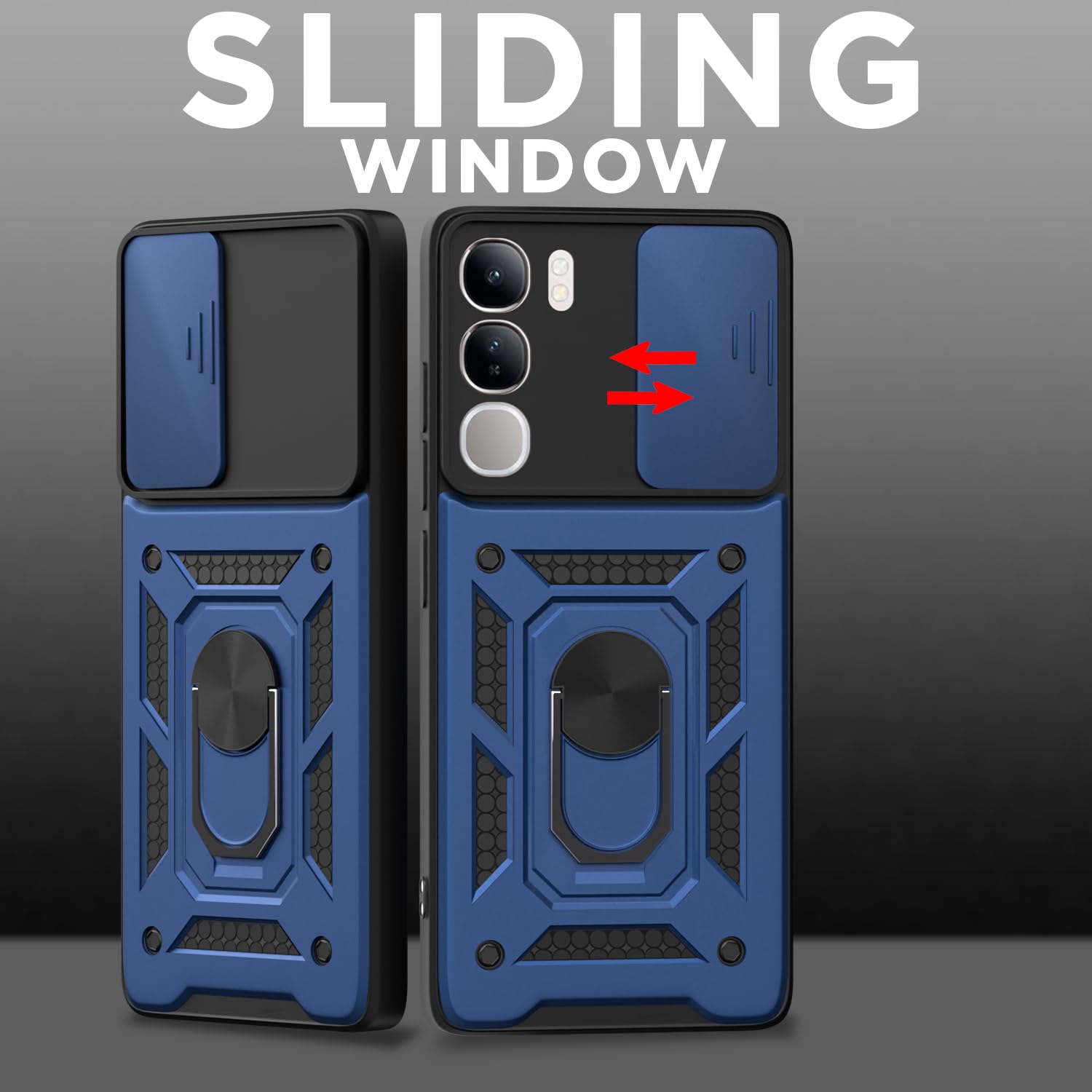 Vivo Y300/V40 Lite 5G D10 Camera Shield back cover in blue by Pikkme – photo 2