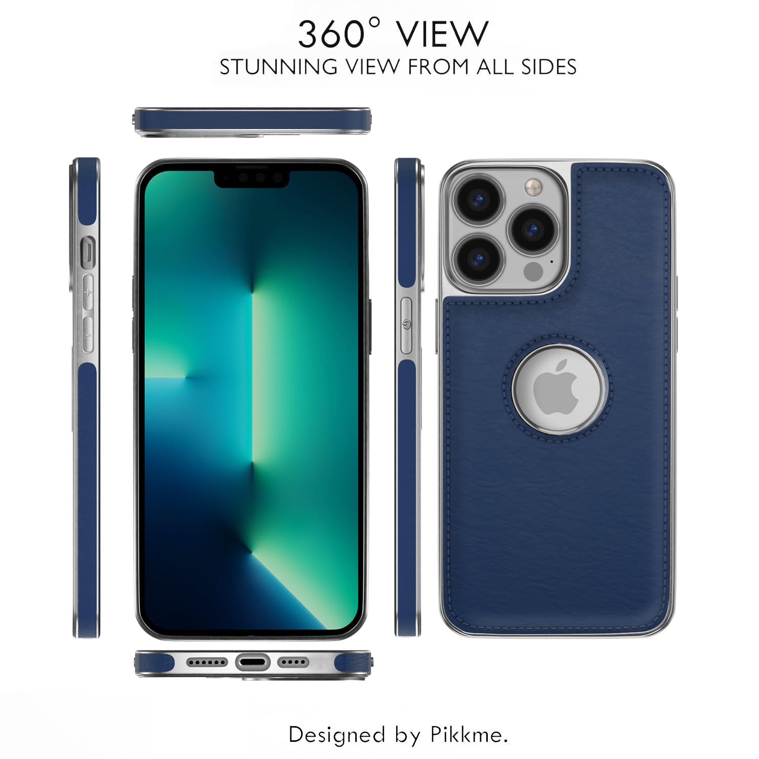 Pikkme chrome blue back cover for iPhone 13 Pro Max – photo 2