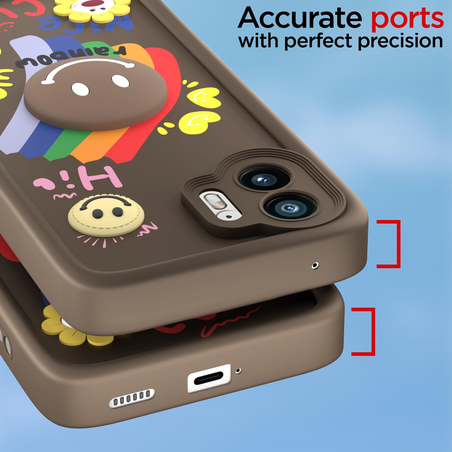 Pikkme Nothing Phone 2 brown back cover – photo 4