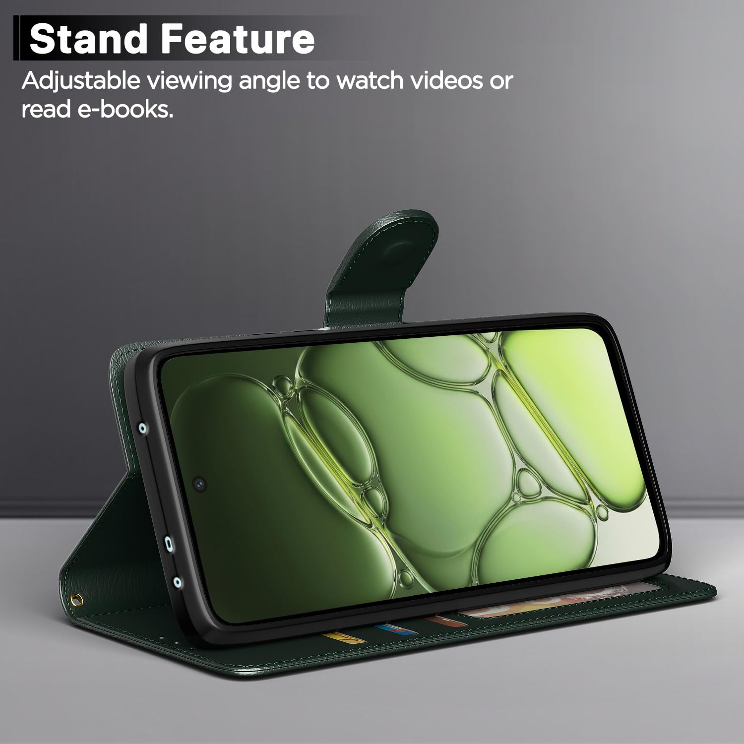 Pikkme green Wallet flip case for OnePlus Nord 6 5G – photo 3