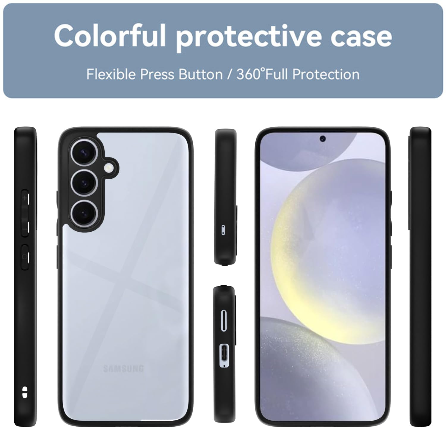 Pikkme black Hybrid mobile cover for Samsung S25 Plus 5G – photo 2