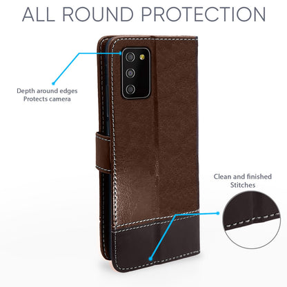 Pikkme Samsung M02s/F02s/A02s Magnetic brown & coffee wallet flip cover – photo 3