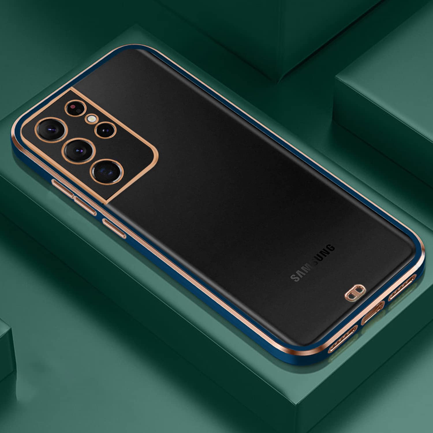 Samsung S21 Ultra Chrome mobile cover in blue by Pikkme – photo 6