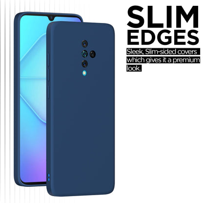 Pikkme Vivo S1 Pro Soft Matte Silicone Shockproof Case (Blue)