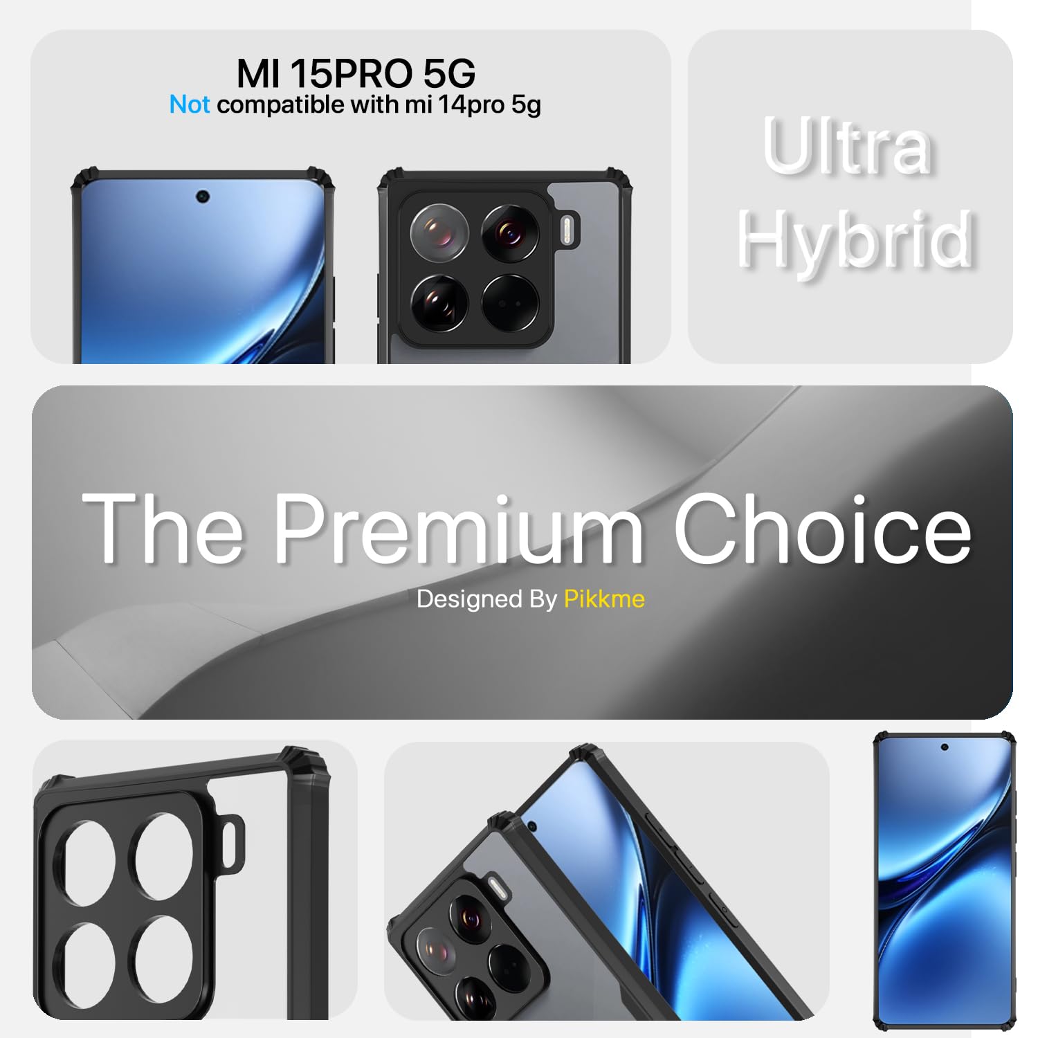 Xiaomi 15 Pro 5G mobile cover in black by Pikkme – photo 2