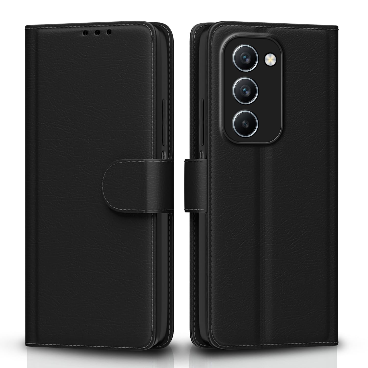 Realme P4 Lite/C83 5G Wallet flip case in black by Pikkme