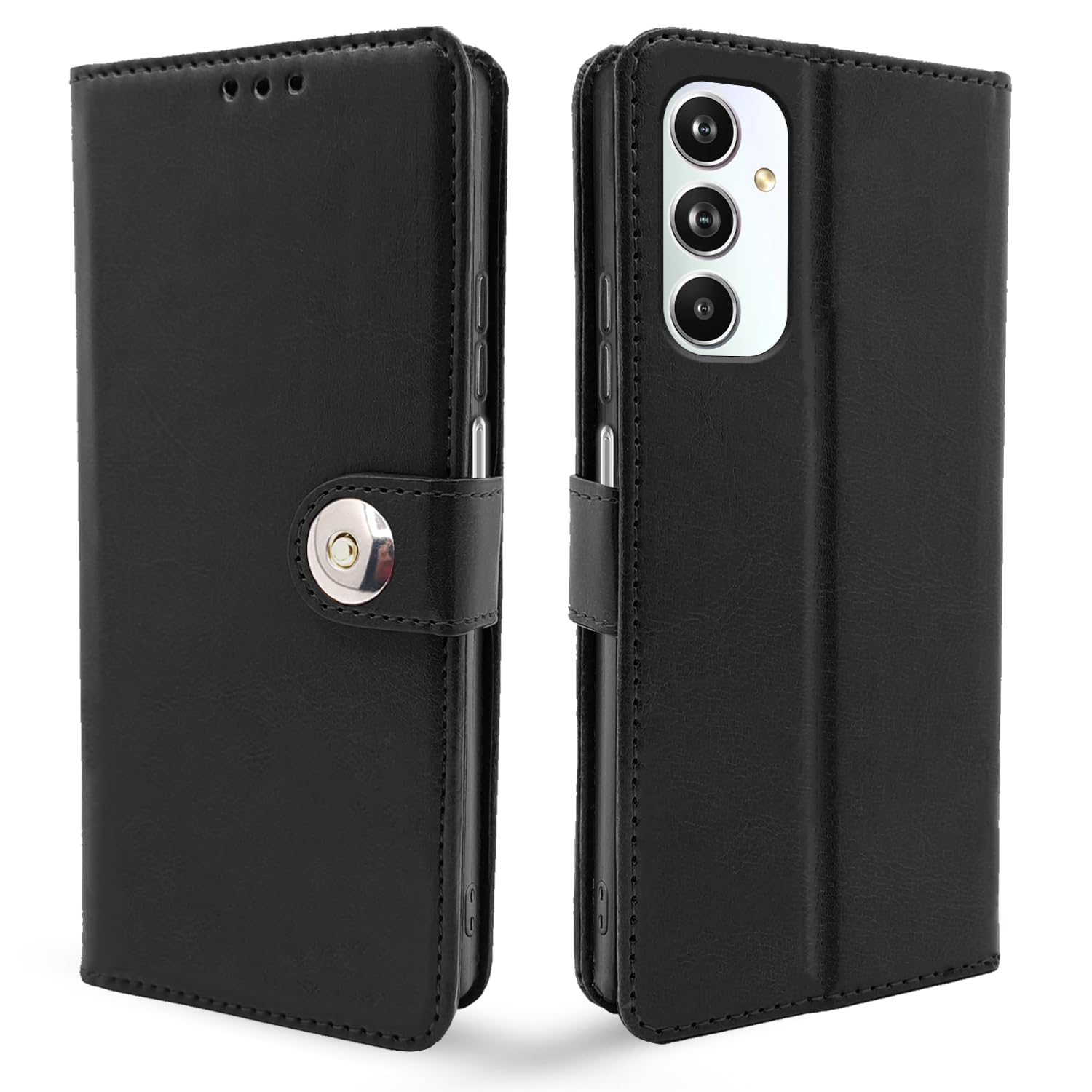 Pikkme Samsung M34 5G black wallet flip cover