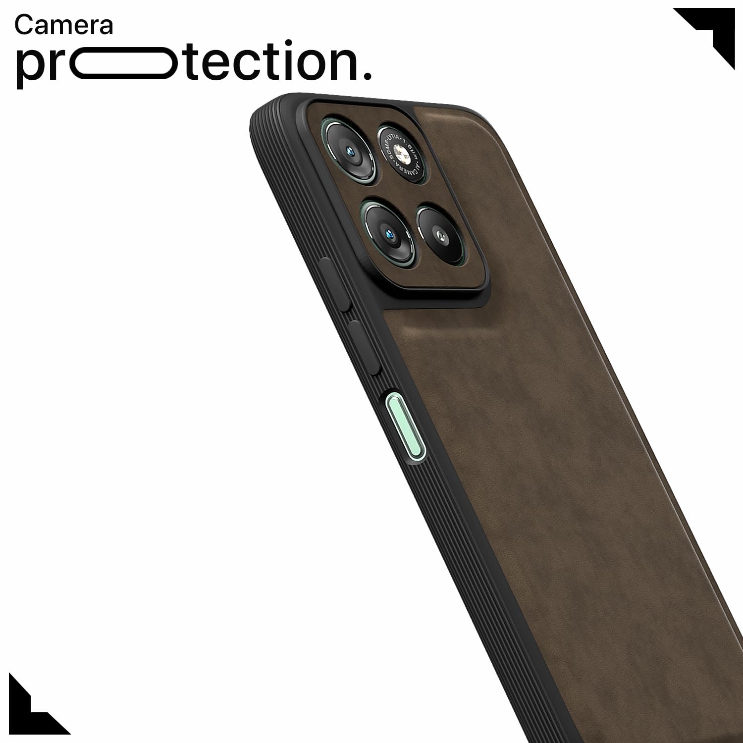 Pikkme Moto G67 Power/G57 Power 5G Leather coffee mobile cover – photo 5