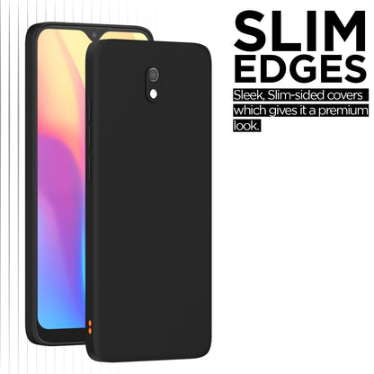 Pikkme  Redmi 8A Soft Matte Silicone Shockproof Case (Black)