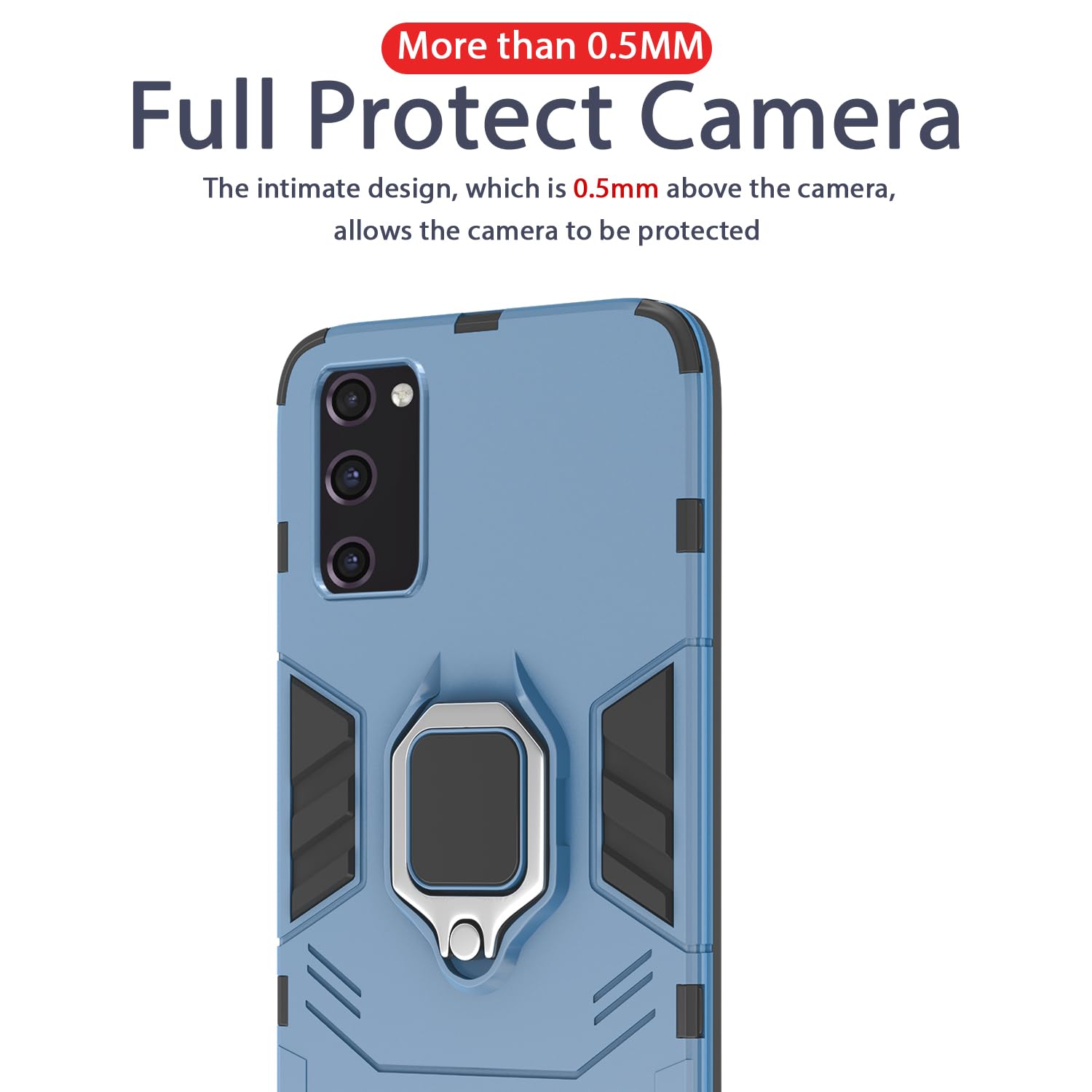 Pikkme Samsung Galaxy S20 Fe 5G D5 Tough Armor Back Cover | Blue