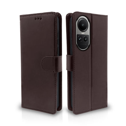 Pikkme Oppo Reno 10 5G coffee wallet flip cover