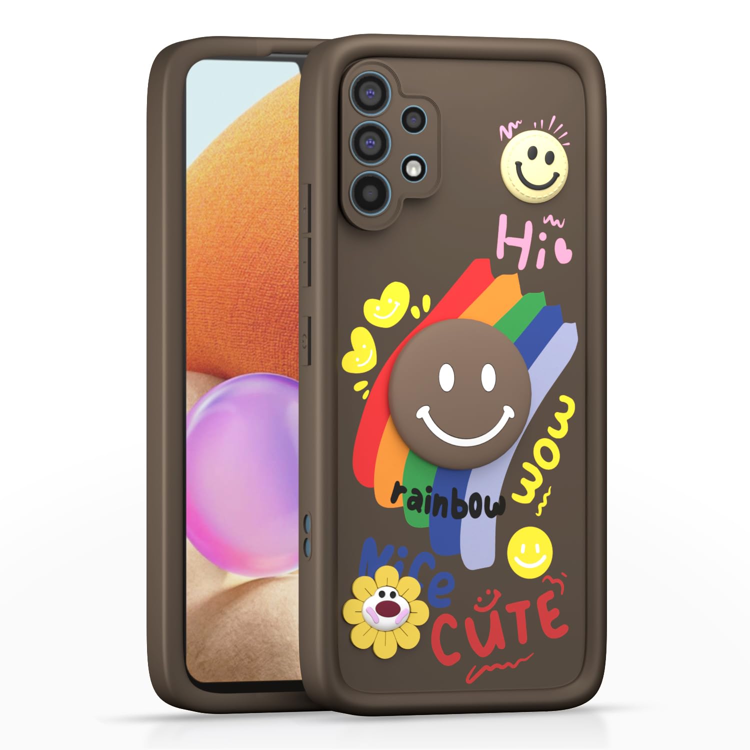 Pikkme Samsung A32 4G Soft Silicone brown back cover