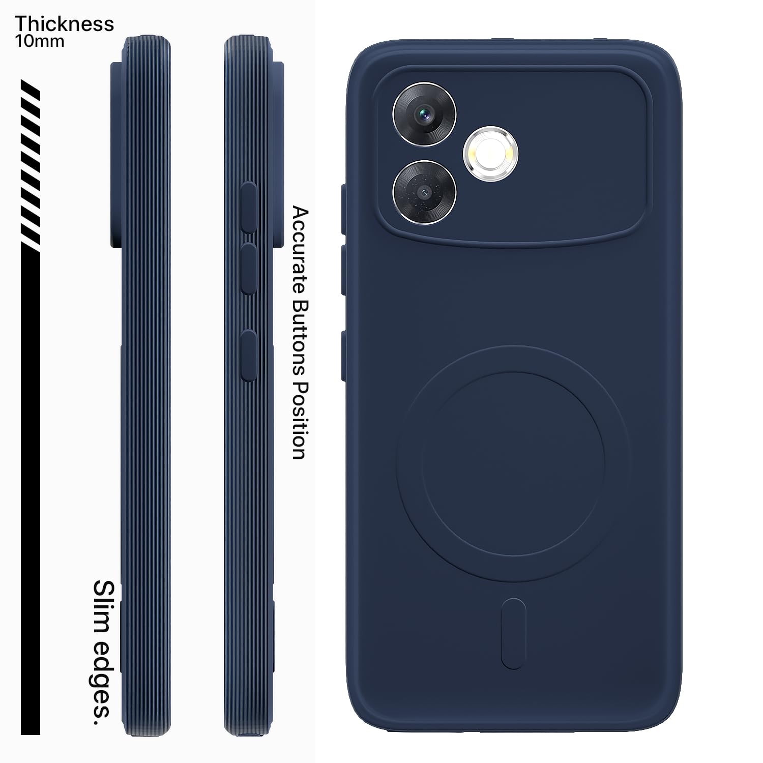 Blue MagSafe back cover for Oppo F33 Pro 5G – Pikkme – photo 3