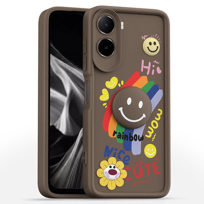 Brown Smile Rainbow back cover for Redmi A7 Pro/Poco C85x 5G/C81 – Pikkme